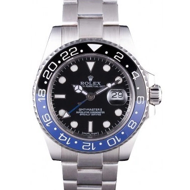 Aaa replica watch MASTER Rolex II 2013 621393 BLACK BLUE GMT BEZEL rl431 0824